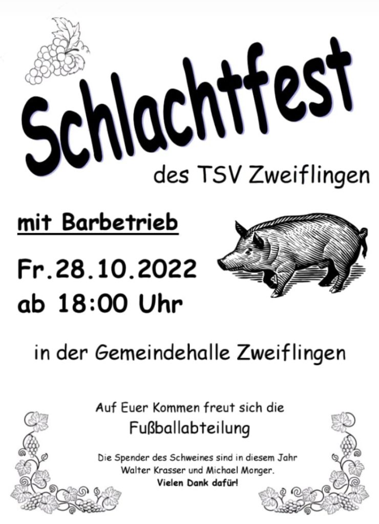 Traditionelles Schlachtfest der Fußballer